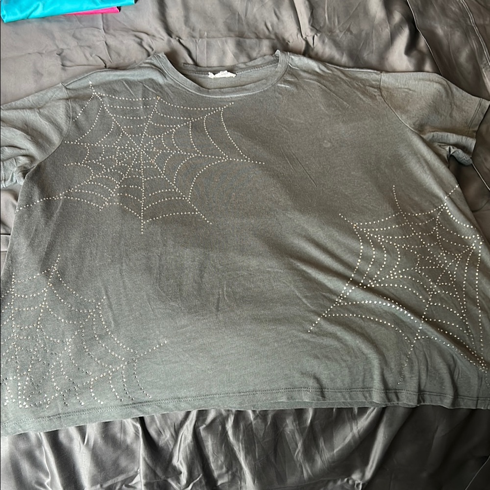 Maurices Gray Short Sleeve Crew Neck Tee
